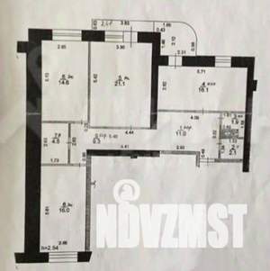 3-к квартира, вторичка, 97м2, 4/10 этаж