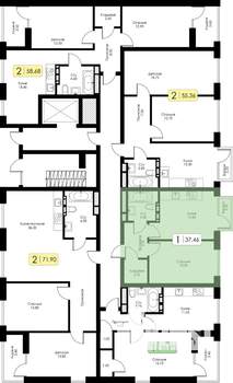 1-к квартира, вторичка, 38м2, 3/11 этаж