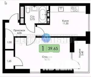 1-к квартира, вторичка, 40м2, 7/11 этаж