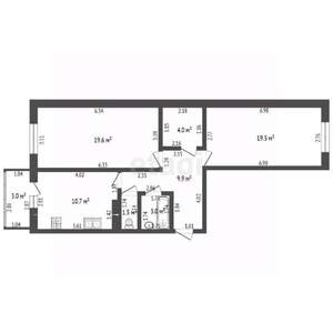 2-к квартира, вторичка, 68м2, 5/10 этаж