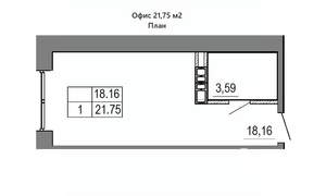 Студия квартира, вторичка, 23м2, 5/16 этаж