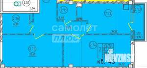2-к квартира, вторичка, 89м2, 2/11 этаж