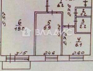 2-к квартира, вторичка, 46м2, 9/9 этаж