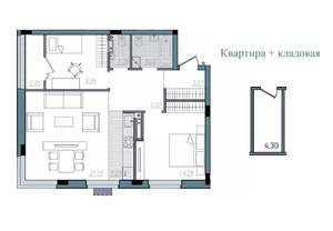 3-к квартира, строящийся дом, 70м2, 4/14 этаж