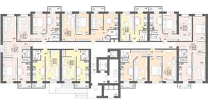 2-к квартира, строящийся дом, 68м2, 1/10 этаж
