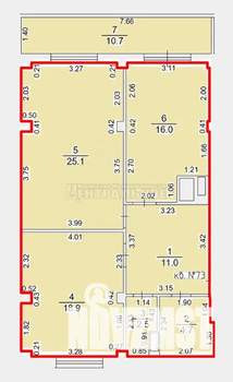 2-к квартира, вторичка, 89м2, 2/10 этаж