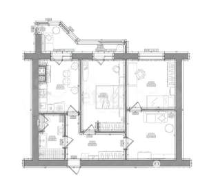 3-к квартира, вторичка, 62м2, 5/10 этаж