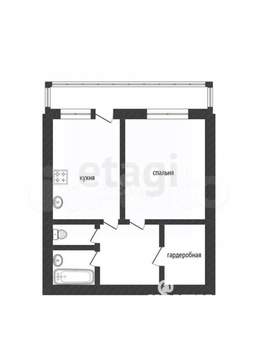 1-к квартира, вторичка, 42м2, 2/10 этаж