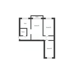 3-к квартира, вторичка, 59м2, 5/5 этаж