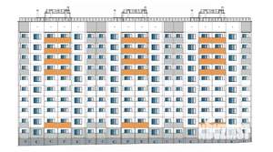 2-к квартира, строящийся дом, 74м2, 8/10 этаж