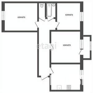 3-к квартира, вторичка, 63м2, 4/9 этаж