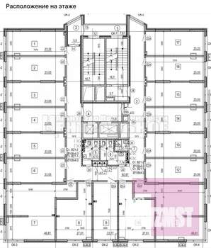 1-к квартира, вторичка, 49м2, 2/16 этаж