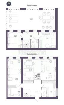3-к квартира, вторичка, 154м2, 16/16 этаж