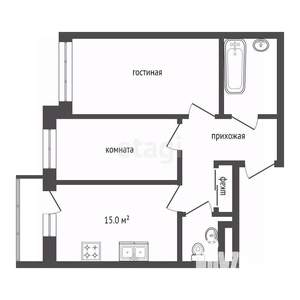 2-к квартира, вторичка, 74м2, 4/10 этаж
