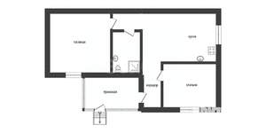 2-к квартира, вторичка, 59м2, 1/1 этаж