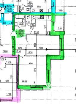 2-к квартира, вторичка, 72м2, 9/10 этаж