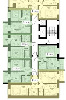 2-к квартира, вторичка, 53м2, 6/10 этаж