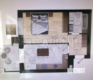 1-к квартира, вторичка, 44м2, 2/4 этаж