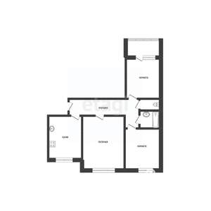 3-к квартира, вторичка, 65м2, 1/5 этаж