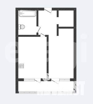 1-к квартира, вторичка, 45м2, 2/10 этаж
