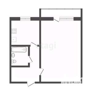 1-к квартира, вторичка, 30м2, 4/5 этаж