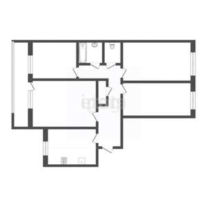 4-к квартира, вторичка, 75м2, 3/9 этаж