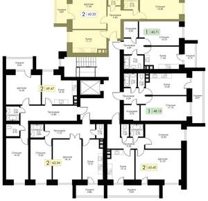 2-к квартира, вторичка, 60м2, 7/10 этаж