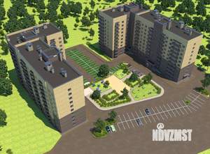 2-к квартира, строящийся дом, 59м2, 1/10 этаж