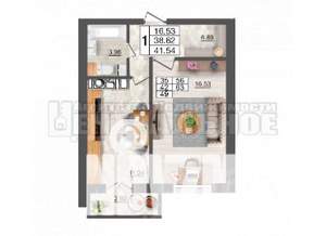 1-к квартира, вторичка, 42м2, 9/10 этаж