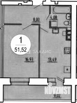 1-к квартира, вторичка, 52м2, 1/11 этаж