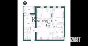 2-к квартира, вторичка, 78м2, 10/16 этаж