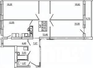 3-к квартира, вторичка, 100м2, 7/10 этаж