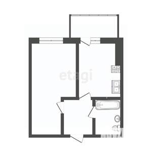 1-к квартира, вторичка, 27м2, 9/10 этаж