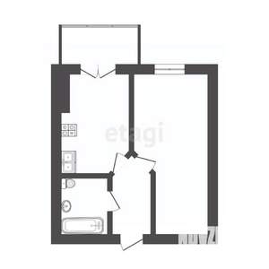1-к квартира, сданный дом, 32м2, 6/10 этаж
