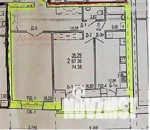 2-к квартира, сданный дом, 74м2, 2/10 этаж