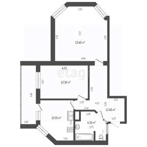 2-к квартира, вторичка, 66м2, 4/9 этаж