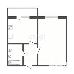 1-к квартира, сданный дом, 42м2, 2/10 этаж