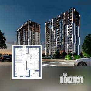 1-к квартира, вторичка, 54м2, 6/16 этаж