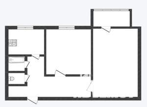 2-к квартира, вторичка, 45м2, 9/9 этаж