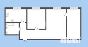 3-к квартира, вторичка, 57м2, 1/5 этаж
