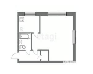 1-к квартира, вторичка, 31м2, 4/5 этаж