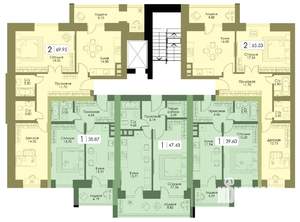 1-к квартира, вторичка, 47м2, 8/10 этаж