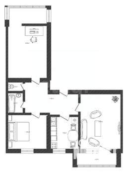 3-к квартира, вторичка, 72м2, 1/5 этаж