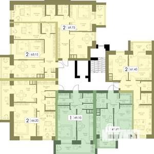 2-к квартира, вторичка, 70м2, 4/10 этаж