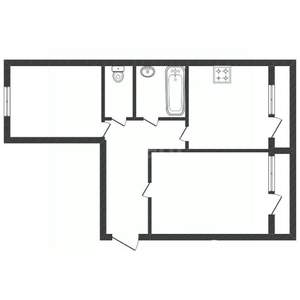 2-к квартира, вторичка, 51м2, 1/9 этаж