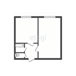 Студия квартира, вторичка, 17м2, 3/5 этаж