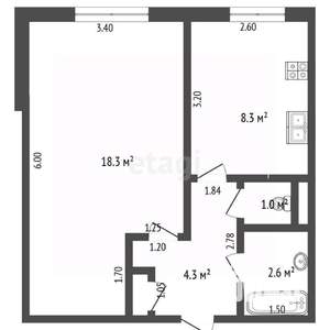 1-к квартира, вторичка, 38м2, 4/10 этаж