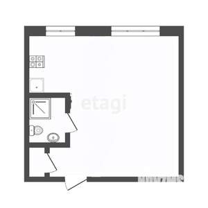 1-к квартира, вторичка, 35м2, 6/9 этаж