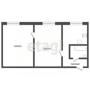 2-к квартира, вторичка, 46м2, 2/2 этаж