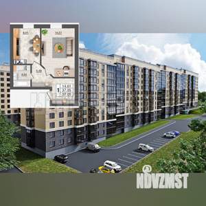 1-к квартира, вторичка, 37м2, 2/10 этаж